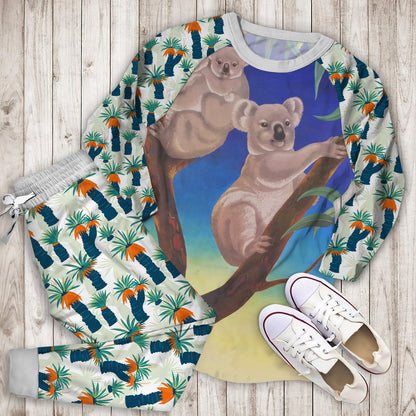 Australia Pajama Set | Pajamas | Cotton Sleepwear Sets | Soft Long Sleeve Pjs | Raglan Shirt and Pants Set