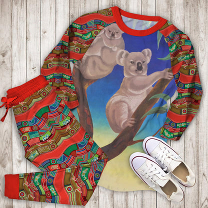 Australia Pajama Set | Pajamas | Cotton Sleepwear Sets | Soft Long Sleeve Pjs | Raglan Shirt and Pants Set