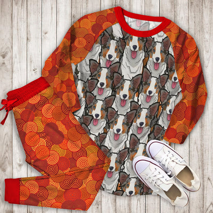 Australian Shepherd Pajama Set | Pajamas | Cotton Sleepwear Sets | Soft Long Sleeve Pjs | Raglan Shirt and Pants Set