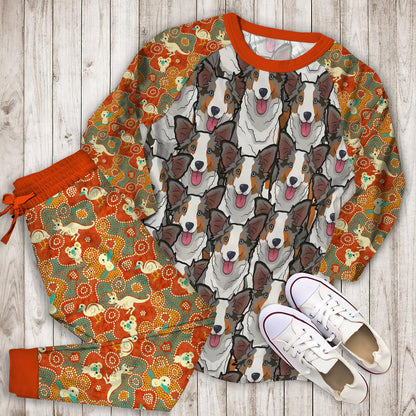 Australian Shepherd Pajama Set | Pajamas | Cotton Sleepwear Sets | Soft Long Sleeve Pjs | Raglan Shirt and Pants Set