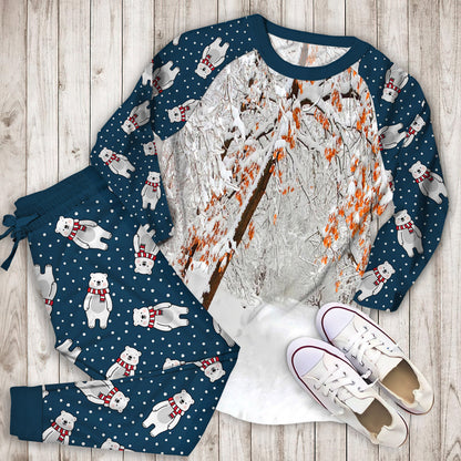 Winter Pajama Set | Pajamas | Cotton Sleepwear Sets | Soft Long Sleeve Pjs | Raglan Shirt and Pants Set