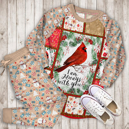 Christmas Red Cardinal Pajama Set |Sleepwear Pjs Sets | Raglan Shirt Pants Set