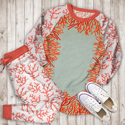 Coral Reef Pajama Set | Pajamas | Cotton Sleepwear Sets | Soft Long Sleeve Pjs | Raglan Shirt and Pants Set