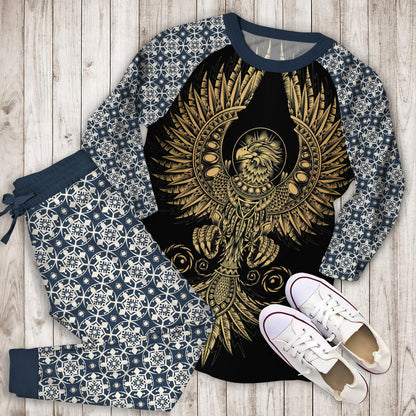 Celtic Eagle Pajama Set |Sleepwear Pjs Sets | Raglan Shirt Pants Set