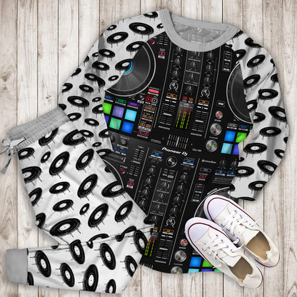 Cool Dj Mix Pajama Set | Pajamas | Cotton Sleepwear Sets | Soft Long Sleeve Pjs | Raglan Shirt and Pants Set