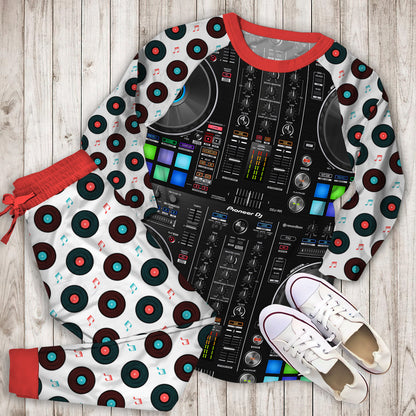 Cool Dj Mix Pajama Set | Pajamas | Cotton Sleepwear Sets | Soft Long Sleeve Pjs | Raglan Shirt and Pants Set