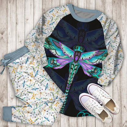 Dragonfly Dragonfly Pajama Set |Sleepwear Pjs Sets | Raglan Shirt Pants Set