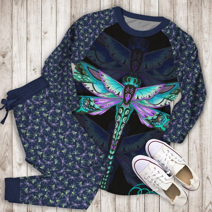 Dragonfly Dragonfly Pajama Set |Sleepwear Pjs Sets | Raglan Shirt Pants Set