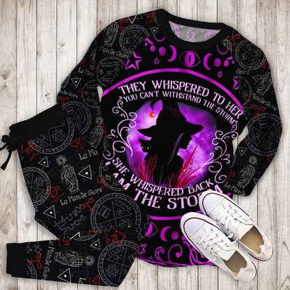 Wicca Witch Pajama Set |Sleepwear Pjs Sets | Raglan Shirt Pants Set