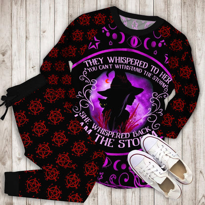 Wicca Witch Pajama Set |Sleepwear Pjs Sets | Raglan Shirt Pants Set
