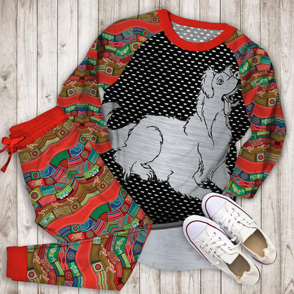 Australian Shepherd Silver Pajama Set | Pajamas | Cotton Sleepwear Sets | Soft Long Sleeve Pjs | Raglan Shirt and Pants Set