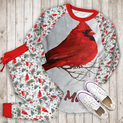 Cardinal Bird Personalized Pajama Set | Pajamas | Cotton Sleepwear Sets | Soft Long Sleeve Pjs | Raglan Shirt and Pants Set