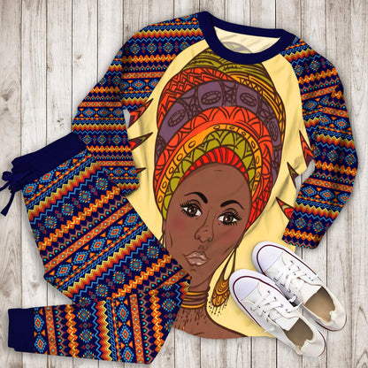 African Ethnic Pajama Set |Sleepwear Pjs Sets | Raglan Shirt Pants Set