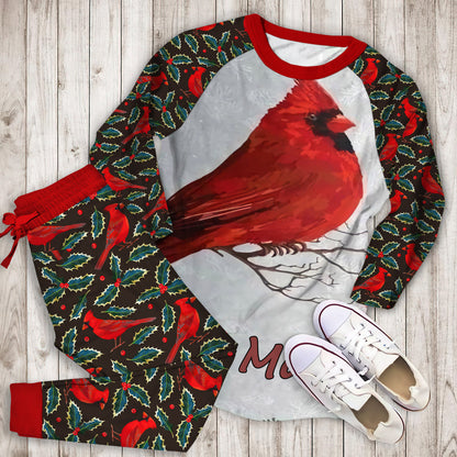 Cardinal Bird Personalized Pajama Set | Pajamas | Cotton Sleepwear Sets | Soft Long Sleeve Pjs | Raglan Shirt and Pants Set