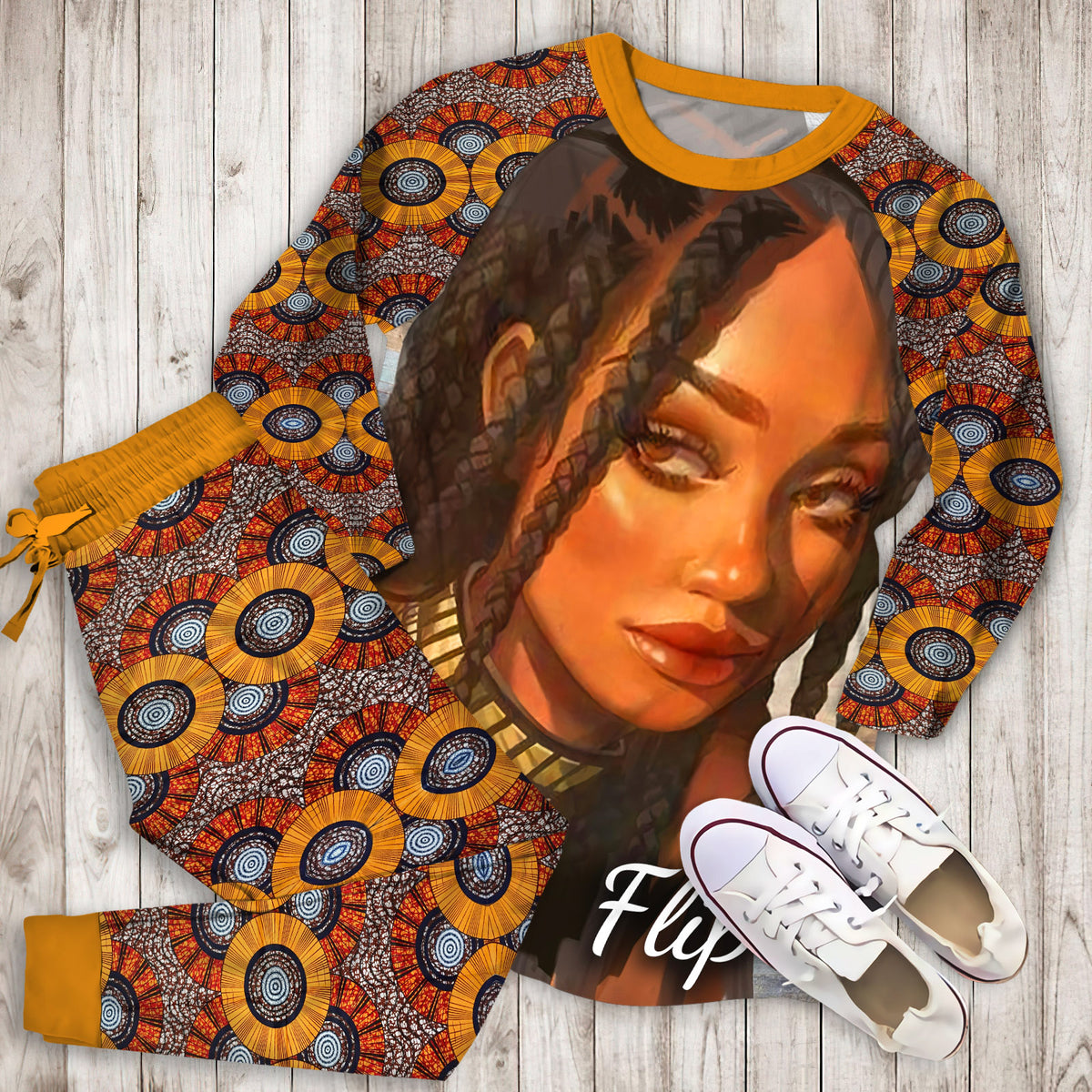 African American Black Girl Personalized Name Pajama Set |Sleepwear Pjs Sets | Raglan Shirt Pants Set