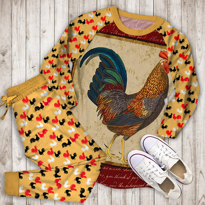 Rooster Pajama Set | Pajamas | Cotton Sleepwear Sets | Soft Long Sleeve Pjs | Raglan Shirt and Pants Set