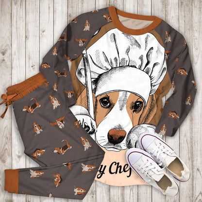 Basset Hound Pajama Set |Sleepwear Pjs Sets | Raglan Shirt Pants Set