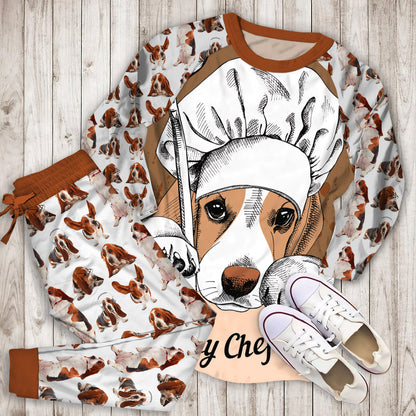 Basset Hound Pajama Set |Sleepwear Pjs Sets | Raglan Shirt Pants Set