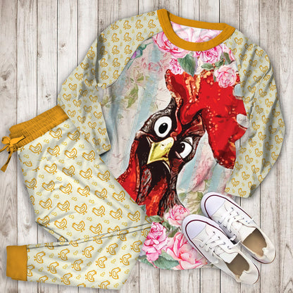 Chicken Pajama Set | Pajamas | Cotton Sleepwear Sets | Soft Long Sleeve Pjs | Raglan Shirt and Pants Set