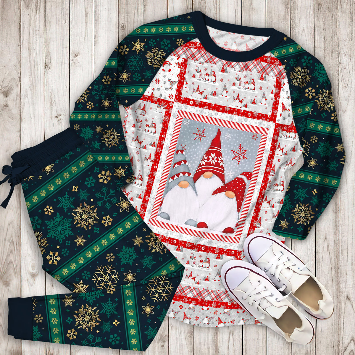 Winter Whimsy Pajama Set |Sleepwear Pjs Sets | Raglan Shirt Pants Set