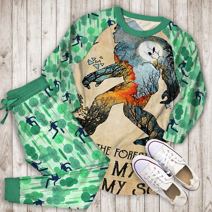 Bigfoot Pajama Set | Pajamas | Cotton Sleepwear Sets | Soft Long Sleeve Pjs | Raglan Shirt and Pants Set