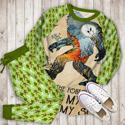 Bigfoot Pajama Set | Pajamas | Cotton Sleepwear Sets | Soft Long Sleeve Pjs | Raglan Shirt and Pants Set