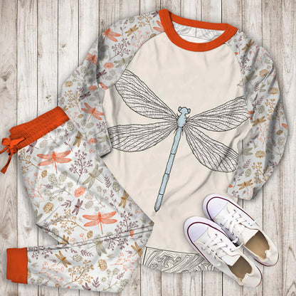 Dragonfly Pajama Set | Pajamas | Cotton Sleepwear Sets | Soft Long Sleeve Pjs | Raglan Shirt and Pants Set