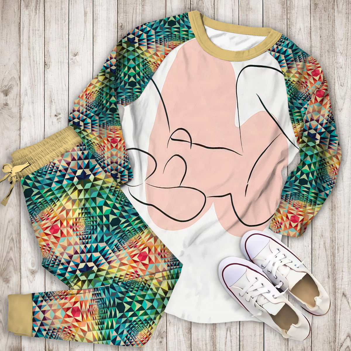 Matisse Henri Pajama Set |Sleepwear Pjs Sets | Raglan Shirt Pants Set