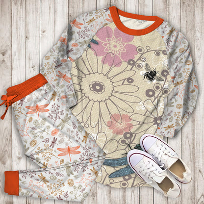 Dragonfly Pajama Set | Pajamas | Cotton Sleepwear Sets | Soft Long Sleeve Pjs | Raglan Shirt and Pants Set