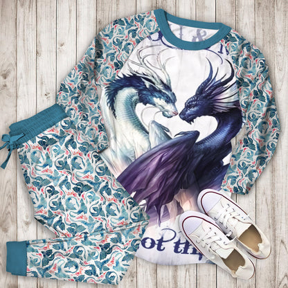 Dragon You & Me We Got This Pajama Set |Sleepwear Pjs Sets | Raglan Shirt Pants Set