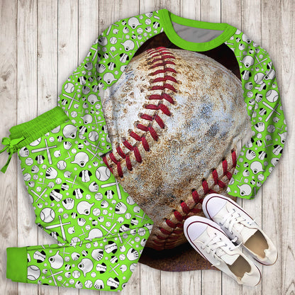Baseball Pajama Set | Pajamas | Cotton Sleepwear Sets | Soft Long Sleeve Pjs | Raglan Shirt and Pants Set