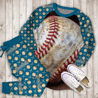 Baseball Pajama Set | Pajamas | Cotton Sleepwear Sets | Soft Long Sleeve Pjs | Raglan Shirt and Pants Set