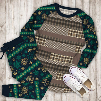 Woolrich Winter Plains Pajama Set |Sleepwear Pjs Sets | Raglan Shirt Pants Set