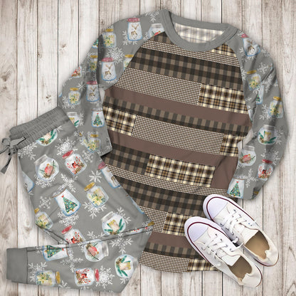 Woolrich Winter Plains Pajama Set |Sleepwear Pjs Sets | Raglan Shirt Pants Set