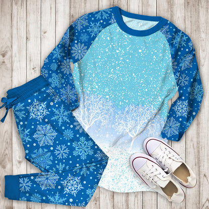 Winter Pajama Set | Pajamas | Cotton Sleepwear Sets | Soft Long Sleeve Pjs | Raglan Shirt and Pants Set
