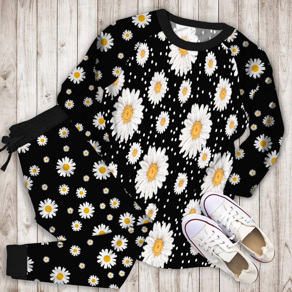 Daisy Pajama Set |Sleepwear Pjs Sets | Raglan Shirt Pants Set