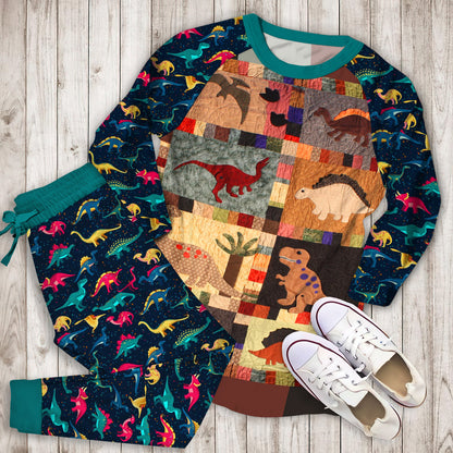 Dinosaur Pajama Set | Pajamas | Cotton Sleepwear Sets | Soft Long Sleeve Pjs | Raglan Shirt and Pants Set