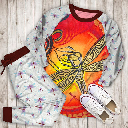 Dragonfly Pajama Set | Pajamas | Cotton Sleepwear Sets | Soft Long Sleeve Pjs | Raglan Shirt and Pants Set