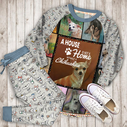 Chihuahua Pajama Set |Sleepwear Pjs Sets | Raglan Shirt Pants Set