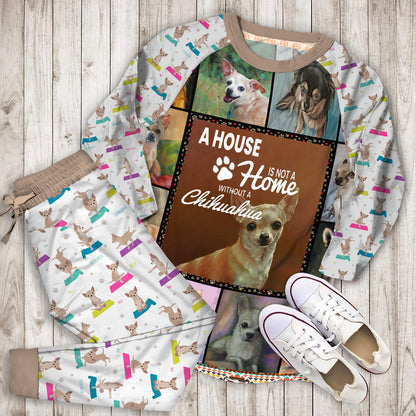 Chihuahua Pajama Set |Sleepwear Pjs Sets | Raglan Shirt Pants Set