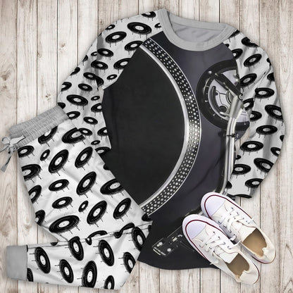 Dj Mixer Rectangle Pajama Set |Sleepwear Pjs Sets | Raglan Shirt Pants Set