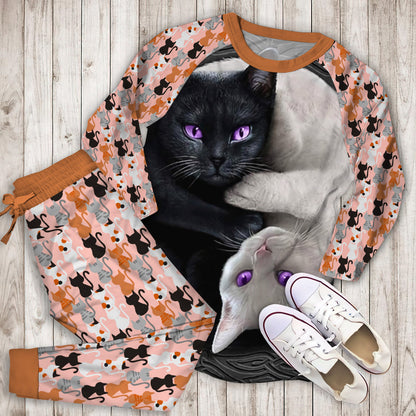 Cat Pajama Set | Pajamas | Cotton Sleepwear Sets | Soft Long Sleeve Pjs | Raglan Shirt and Pants Set