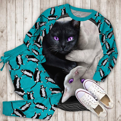 Cat Pajama Set | Pajamas | Cotton Sleepwear Sets | Soft Long Sleeve Pjs | Raglan Shirt and Pants Set