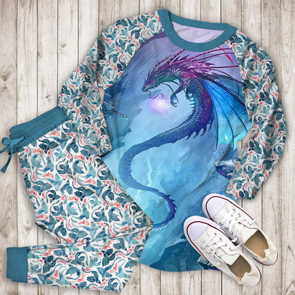 Dragon Pajama Set | Pajamas | Cotton Sleepwear Sets | Soft Long Sleeve Pjs | Raglan Shirt and Pants Set