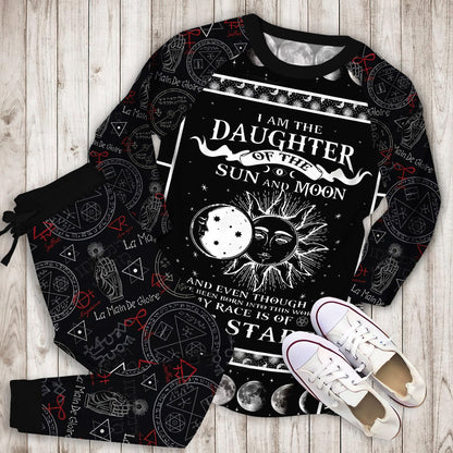 Wicca Pajama Set | Pajamas | Cotton Sleepwear Sets | Soft Long Sleeve Pjs | Raglan Shirt and Pants Set