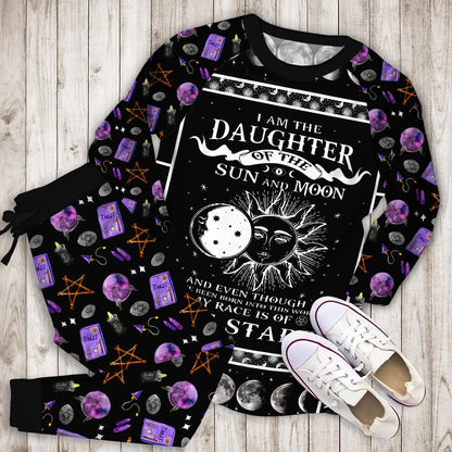 Wicca Pajama Set | Pajamas | Cotton Sleepwear Sets | Soft Long Sleeve Pjs | Raglan Shirt and Pants Set