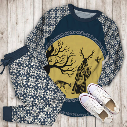 Celtic Druid Pajama Set |Sleepwear Pjs Sets | Raglan Shirt Pants Set