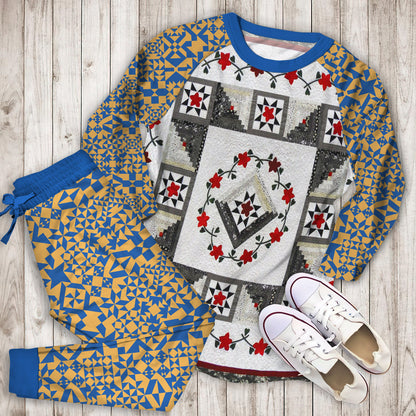 Amish Pajama Set |Sleepwear Pjs Sets | Raglan Shirt Pants Set