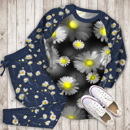 Daisy Pajama Set | Pajamas | Cotton Sleepwear Sets | Soft Long Sleeve Pjs | Raglan Shirt and Pants Set