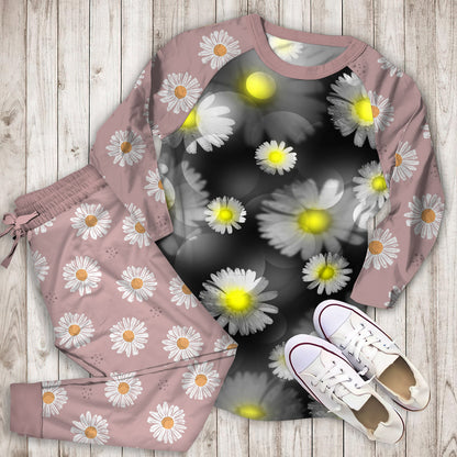 Daisy Pajama Set | Pajamas | Cotton Sleepwear Sets | Soft Long Sleeve Pjs | Raglan Shirt and Pants Set